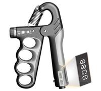 Grip Strengthener, 5-100 Kg Adjustable Hand Gripper Strengthener, Forearm Strengthener Workout Kit with Mechanical Counter, Finger Strengthener for Professionals and Fitness Beginners (Grey)