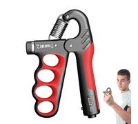Grip Strengthener Exerciser - Adjustable Hand Trainer, Forearm Workout Tool | Non-Slip Gripper, Counter Included, Stainless Steel Spring, Finger Strength Builder Men Women Home Gym Fitness Exercise
