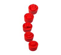 Grip Tape Helper Caps for Paddles, 5 Piece Silicone Tail Covers with Raised Tap Designs for Active Play Gear Set Replacement Grip Accessory Training Gear