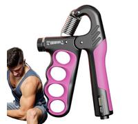 Grip Trainer, Adjustable Forearm Strength Trainer, Ergonomic Handle with Automatic Counting Function for On the Go Office and Training