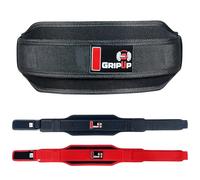 Grip Up Heavy Duty Weightlifting Belt Men & Women Reinforced Powerlifting Belt Premium EVA Foam Padding Adjustable Roller Buckle for Squats Deadlifts Bodybuilding & Strength Training (Black, L)