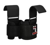 Grip Up Lifting Hook Straps 8mm Neoprene Padded Wrist Support Non-Slip Rubber Grip Deadlifts Powerlifting Chin-Ups Pull-Ups Fitness Training Ideal for Bodybuilding Workout for Men & Women GP8 (Black)