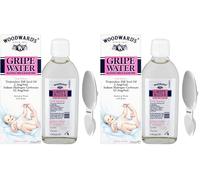 Gripe Water, 150ml - Natural Relief for Baby Colic, Wind & Gripe, Alcohol-Free, Sugar-Free, with Dill Seed Oil & Sodium Hydrogen Carbonate with Double Sided Medicine Spoon (Pack of 2)