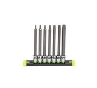 GRIPEDGE HEX Bit Socket Set |7-PC - 1/4'' Drive Long Metric RPT Hex Driver Set | Sizes 2MM - 7MM | Made With S2 Steel | Includes Premium Aluminum Storage Rail |