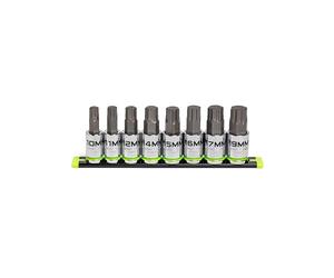 GRIPEDGE HEX Bit Socket Set | 8-PC - 1/2'' Drive Metric RPT Hex Driver Set | Sizes 10, 11, 12, 14, 15, 16, 17, 19 MM | Made with S2 Steel | Includes Premium Aluminum Storage Rail |