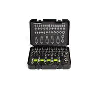GRIPEDGE Tools | 45-PC - Master R.P.T. Star Driver Set |1/4'' - 3/8'' - 1/2'' Drive | Includes Premium Plastic Case With A Foam Insert |