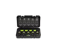 GRIPEDGE Tools | 5-PC - 3/4" Dr Short Metric Impact R.P.T. Hex Driver Set | Sizes 14, 17, 19, 22, 24 MM| Made with Cr-Mo Steel | Includes Premium Plastic Case with A Foam Insert