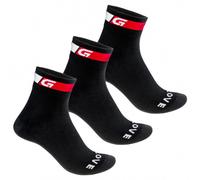 GripGrab - Classic Regular Cut Socks 3-Pack - Cycling socks size 7,5-10 - M, black