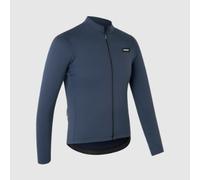 GripGrab EXPLR Merinotech Thermal Long Sleeve Cycling Jersey Road MTB Gravel Bike Cycle Top with Merino Wool Long Zip Navy Blue