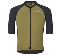 GripGrab Grinta Short Sleeve Summer Cycling Jersey Men's Aero Tight Fitting Race Shirt for Road MTB Gravel Bike Men Olive Green