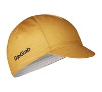 GripGrab Lightweight Summer Cycling Cap UV-Protection Under-Helmet Visor Mesh Hat Thin Breathable SPF Bicycle Headwear Mustard Yellow