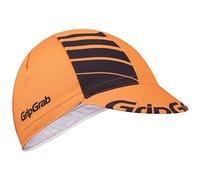 GripGrab Lightweight Summer Cycling Cap UV-Protection Under-Helmet Visor Mesh Hat Thin Breathable SPF Bicycle Headwear Orange/Black