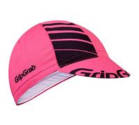 GripGrab Lightweight Summer Cycling Cap UV-Protection Under-Helmet Visor Mesh Hat Thin Breathable SPF Bicycle Headwear Pink/Black