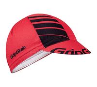 GripGrab Lightweight Summer Cycling Cap UV-Protection Under-Helmet Visor Mesh Hat Thin Breathable SPF Bicycle Headwear Red/Black