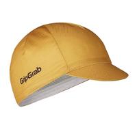 GripGrab Lightweight Summer Cycling Cap UV-Protection Under-Helmet Visor Mesh Hat Thin Breathable SPF Bicycle Headwear Mustard Yellow