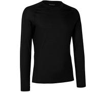 GripGrab Unisex's Merino-Wool Polyfibre Long Sleeve Cycling Base Layer-Thermal Bicycle Hiking Under-Shirt-Black and Navy-Blue, X-Small