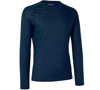 GripGrab Merino Wool Blend Long Sleeve Cycling Base Layer Thermal Bicycle Hiking Under-Shirt Spring Autumn Winter Navy Blue