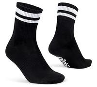 GripGrab Original Stripes 70s Retro Crew Style Summer Cycling Socks | Breathable Coolmax EcoMade performance bicycle socks with iconic ribbed structure, recycled fibres and stretch arch support