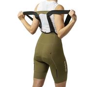 GripGrab PACR Padded Women's Cycling Bib Shorts Summer Road Mountain Gravel Bike Performance Drop-Seat Bib Shorts Women Olive Green