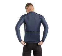 GripGrab PACR Long Sleeve Cycling Jersey Men's Aero Tight Fitting Road MTB Gravel Bike Shirt for Men Breathable Navy Blue