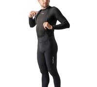 GripGrab PACR Thermal Winter Cycling Bib Tights Mens No Pad Unpadded Long MTB Gravel Bike Road Biking Pants with Leg Pocket Black