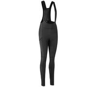 GripGrab PACR Thermal Winter Cycling Bib Tights for Women Unpadded Long MTB Gravel Bike Road Biking Trousers Leg Pocket Black