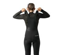 GripGrab PACR Water-Resistant Winter Cycling Bib Tights for Women Padded Long Thermal Softshell Women's Bib Trousers Black