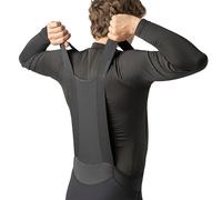 GripGrab PACR Water-Resistant Winter Cycling Bib Tights Men No Pad Long Unpadded Thermal Softshell Road MTB Gravel Bike Pants Black
