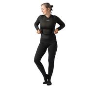 GripGrab PACR Water-Resistant Winter Cycling Bib Tights for Women Padded Long Thermal Softshell Women's Bib Trousers Black