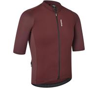 GripGrab Ride Short Sleeve Cycling Jersey Summer MTB Road Gravel Bike Men's Cycle Jersey Full Zip UPF Bicycle Clothing Men Dark Red