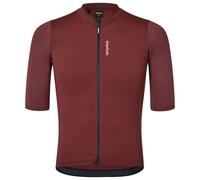 GripGrab Ride Short Sleeve Cycling Jersey Summer MTB Road Gravel Bike Men's Cycle Jersey Full Zip UPF Bicycle Clothing Men Dark Red