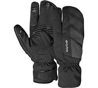 GripGrab RIDE Windproof Deep Winter Lobster 3-Finger Cycling Gloves | Thermal fleece lining, padded palms, 90% recycled softshell fabric, DWR finish, cuff closure, for road, gravel & MTB riding