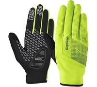 GripGrab RIDE Windproof Spring Autumn Cycling Gloves Padded Full Finger | Lightweight breathable bike gloves with 4mm DoctorGel padding and silicone grip for MTB, road or gravel biking, reflective