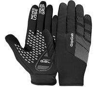 GripGrab RIDE Windproof Spring Autumn Cycling Gloves Padded Full Finger | Lightweight breathable bike gloves with 4mm DoctorGel padding and silicone grip for MTB, road or gravel biking, reflective