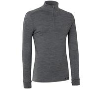 GripGrab Unisex Gripgrab Merino-wool Bamboo Half Zip Long Sleeve Thermal - High-performance Viscose Winte Base Layer, Grey, L UK