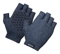 GripGrab Unisex's Freedom Fingerless Knitted Cycling Gloves Comfortable Durable Lifestyle Anti-Slip Shortfinger Gravel Bike-Packing Short, Navy Blue, X-Large/2X-Large