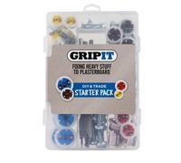 Gripit Assorted Plasterboard Fixing Starter Kit - Pack of 40 Gripit Multicolor