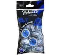 Gripit Blue Heavy-Duty Plasterboard Fixings - Reusable Drywall Fixings - Pack of 25 - Holds Up to 113kg - Easy to Install Drywall Anchor for TV, Stud Walls, Kitchen Units & Boilers - UK Designed
