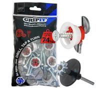Gripit Grip It Red 18mm Plasterboard Fixing Screws + Recess Cutter 74Kg Capacity