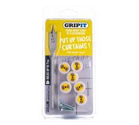 Gripit Grip It Yellow Curtain Pole Hanging Kit Plasterboard Wall 71Kg Capacity