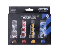 Gripit Mixed Heavy Duty Plasterboard Fixings Kit 16 Pack Holds Up to 113kg | Suitable for Drywall, Stud Walls, Dot & Dab, Ideal for TV Brackets & Shelves, Easy Install - UK Designed
