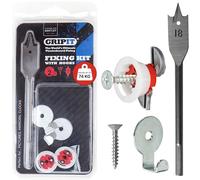 Gripit Red Mirror Hanging Kit, Pack of 2, Holds Up to 74kg | Heavy Duty Plaster Board Wall Fixing, Clocks, Mirror Fixings & Picture Hanging Kit - Easy to Install - UK Designed