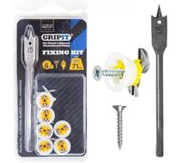 Gripit Yellow Heavy-Duty Plasterboard Fixings, Pack of 6, Holds Up to 71kg | Curtain & Blind Hanging Kit, - Ideal for Drywall, Stud Walls, Mirrors, Frames - Reusable & Easy to Install - UK Design