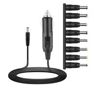 Gripiti 12V 3A Car Charger Power Cord to Cigarette Lighter, Universal 5.5x2.1mm DC TV Power Cable with 8 Connectors 1M Extension Cable for DVD Player GPS Bluetooth Camera Speakers Shaver