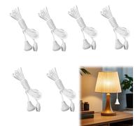 Gripiti Bathroom Light Pull Cord 2Pcs, 1.5M Pull Cord Light Switch Bathroom White Nylon Cord Pull Ceiling Switch Replacement Shower Pull Cord String for Toilet Shower and Bedroom C