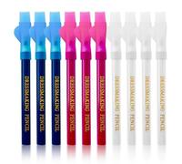 Gripiti Fabric Markers for Sewing 10Pcs, Sewing Pencil Marking Fabric Water Soluble Tracing Tools Red, White &Blue Washable Fabric Chalk Tailors Chalk for Quilting, Tracing Dressmakers& DIY Crafts