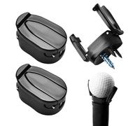 Gripiti Golf Ball Retriever for Putter 3 Pcs, Foldable Golf Ball Pick Up Tool Portable Grabber Golf Ball Training Aids Plastic Putters Balls Saver Claw with Stainless Steel Screws (Black)