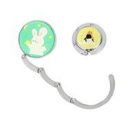 Gripiti Handbag Hook 2 Pcs, Foldable Handbag Hooks for Tables Portable Bag Hooks Heavy Duty Round Carrier Bag Holder Table Purse Hook Withstand 3-5 Kg for Office Home Restaurant Desk (Animal)