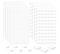 Gripiti Sticky Foam Pads Double Sided 1320 Pcs 8 Sheets, Self Adhesive Sticky Foam Pads 3D Square Glue Dots Card Making Supplies for Crafts DIY Art Photos Scrapbook Party Decoration