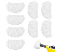 Gripiti Universal Steam Mop Pads Replacement 8 Pcs, Washable Handheld Steam Cleaner Microfibre Cloth Cover Reusable Cleaner Accessories for Bissell Steam Shot PurSteam Comforday (White)